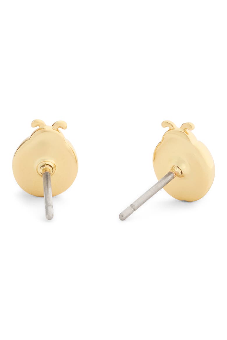 Ladybug Mini Stud Earrings, Alternate, color, GOLD
