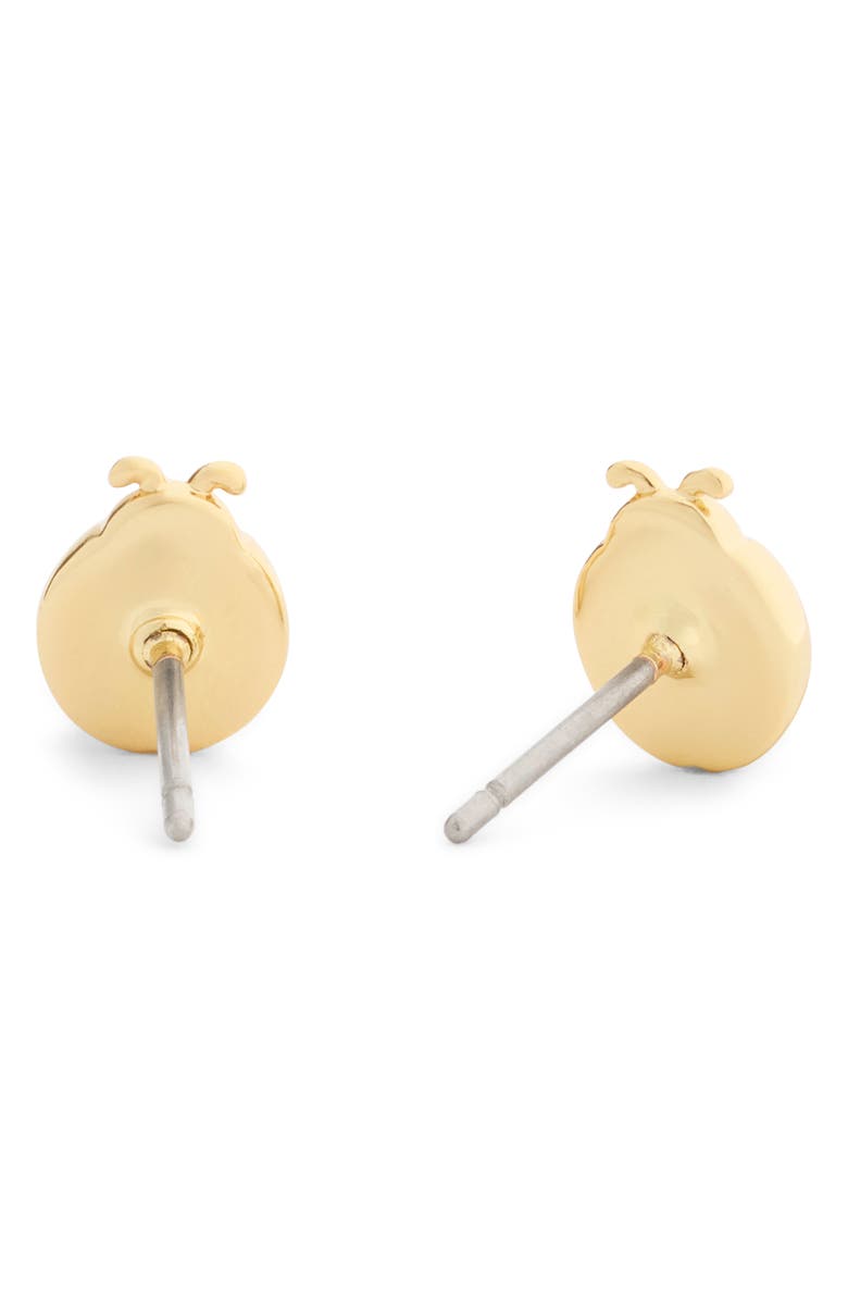 COACH Ladybug Mini Stud Earrings, Alternate, color, Gold