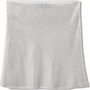 MANGO Stress Sequin Knit Mesh Miniskirt