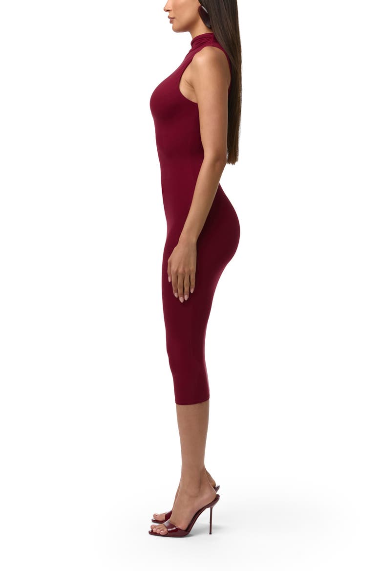 Sleeveless Midi Dress, Alternate, color, SANGRIA