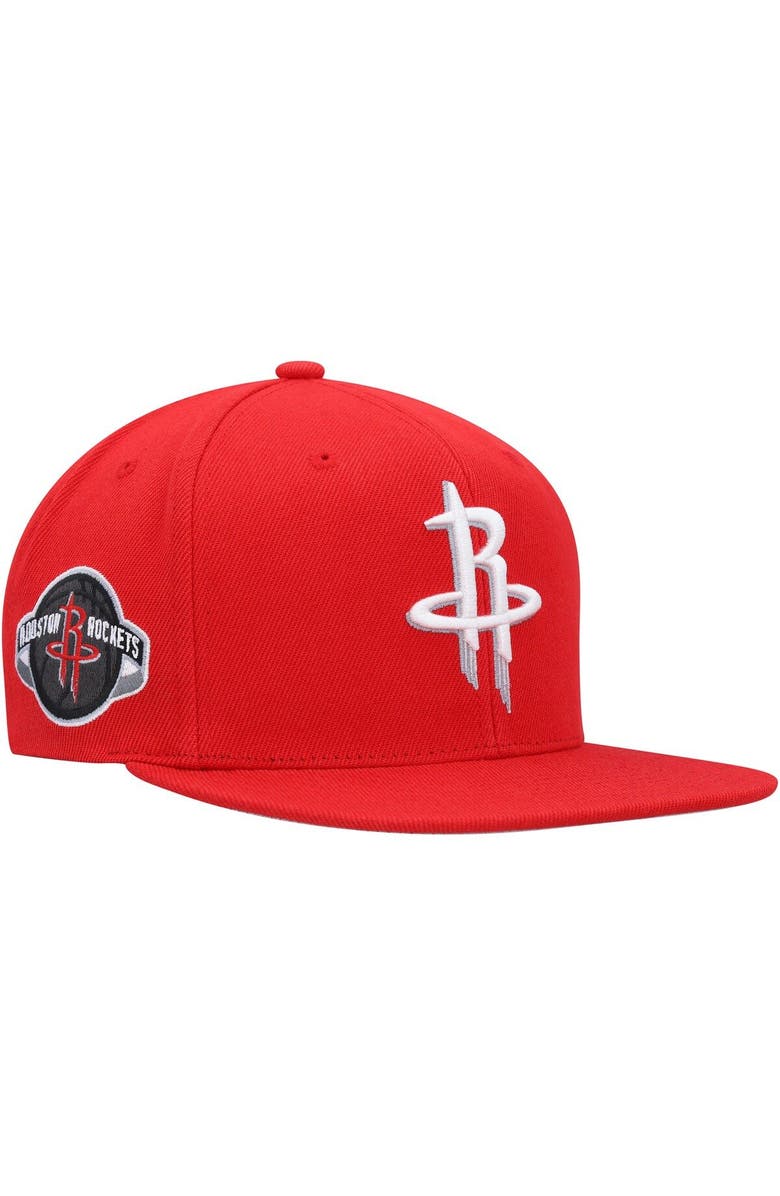 Mitchell & Ness Men's Mitchell & Ness Red Houston Rockets Side Core 2.0 Snapback Hat, Main, color, 