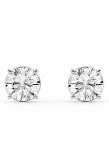 BADGLEY MISCHKA 14K Gold Lab Created Diamond Stud Earrings