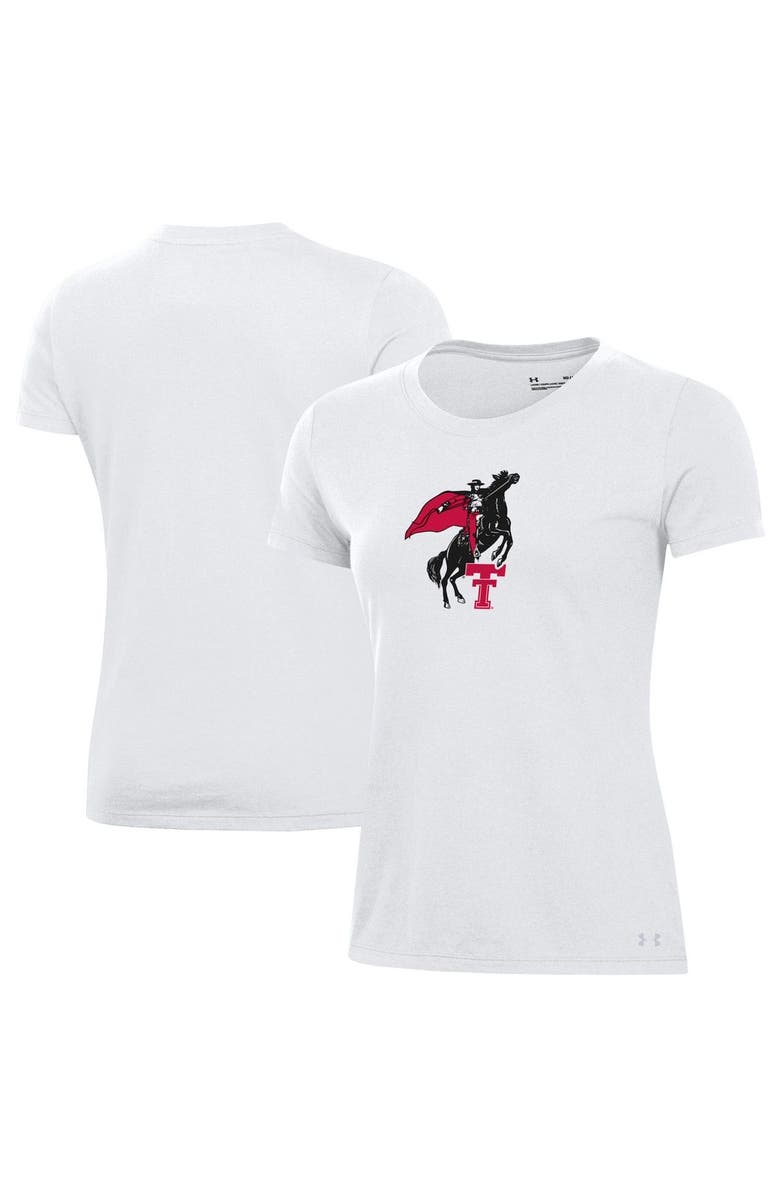 Under Armour Women's Under Armour White Texas Tech Red Raiders Throwback Performance Cotton T-Shirt, Main, color, 