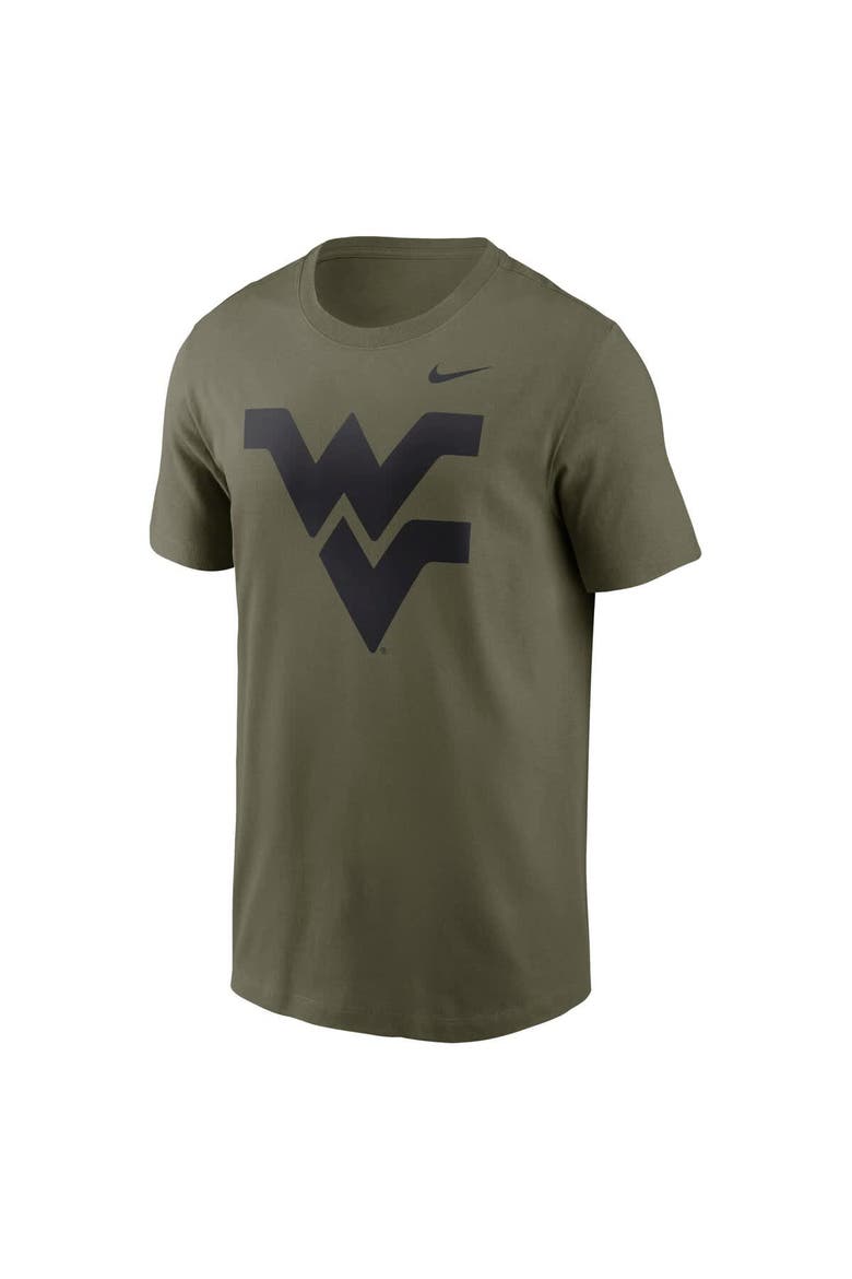 Men's Nike Olive West Virginia Mountaineers 2024 Military Appreciation Tonal Logo Performance T-Shirt, Alternate, color, Olive