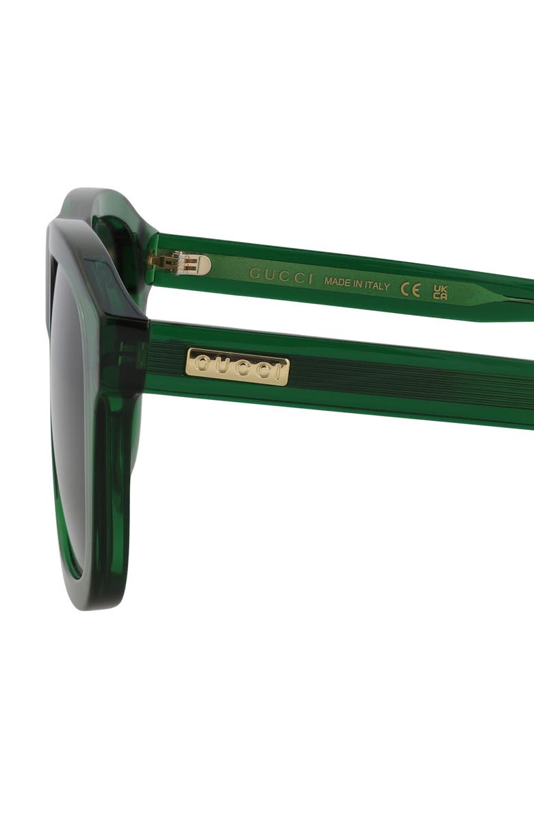 Gucci 54mm Square Sunglasses, Alternate, color, Green Green Green