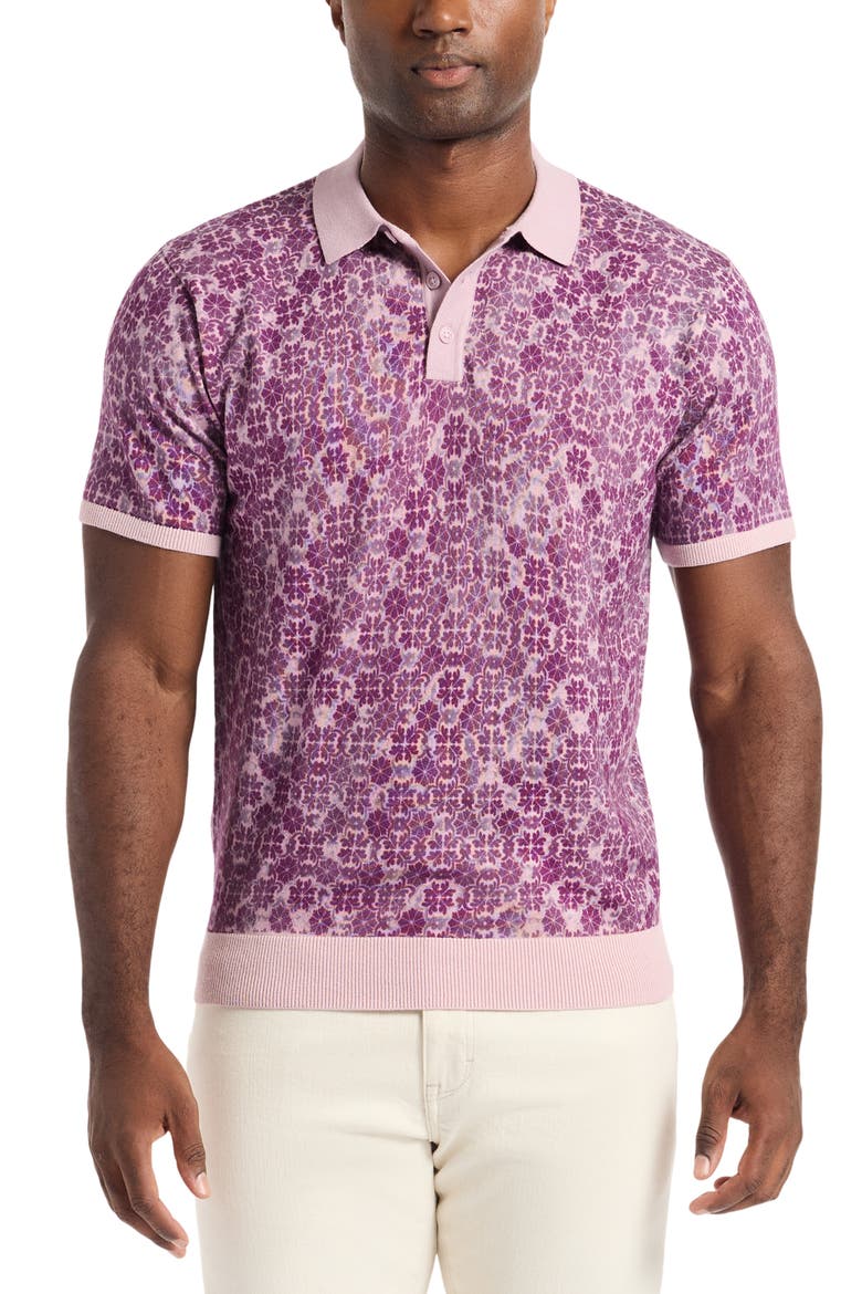 Johnny Collar Cotton Knit Polo, Alternate, color, LIGHT PINK