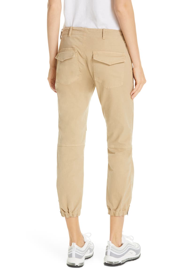 Stretch Cotton Twill Crop Military Pants, Alternate, color, DESERT SAND