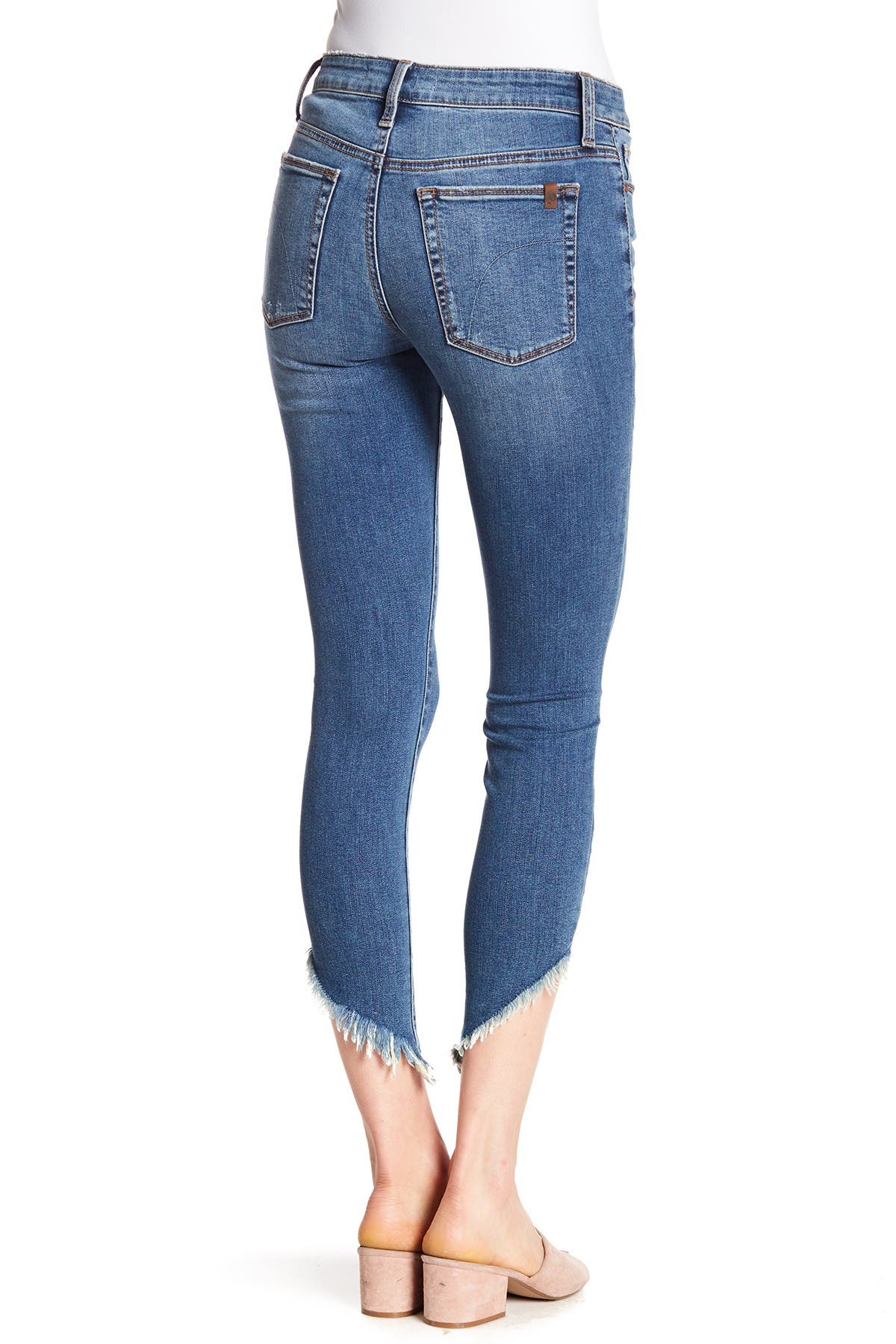Joe's Icon Frayed Hem Ankle Skinny Jeans In Blue