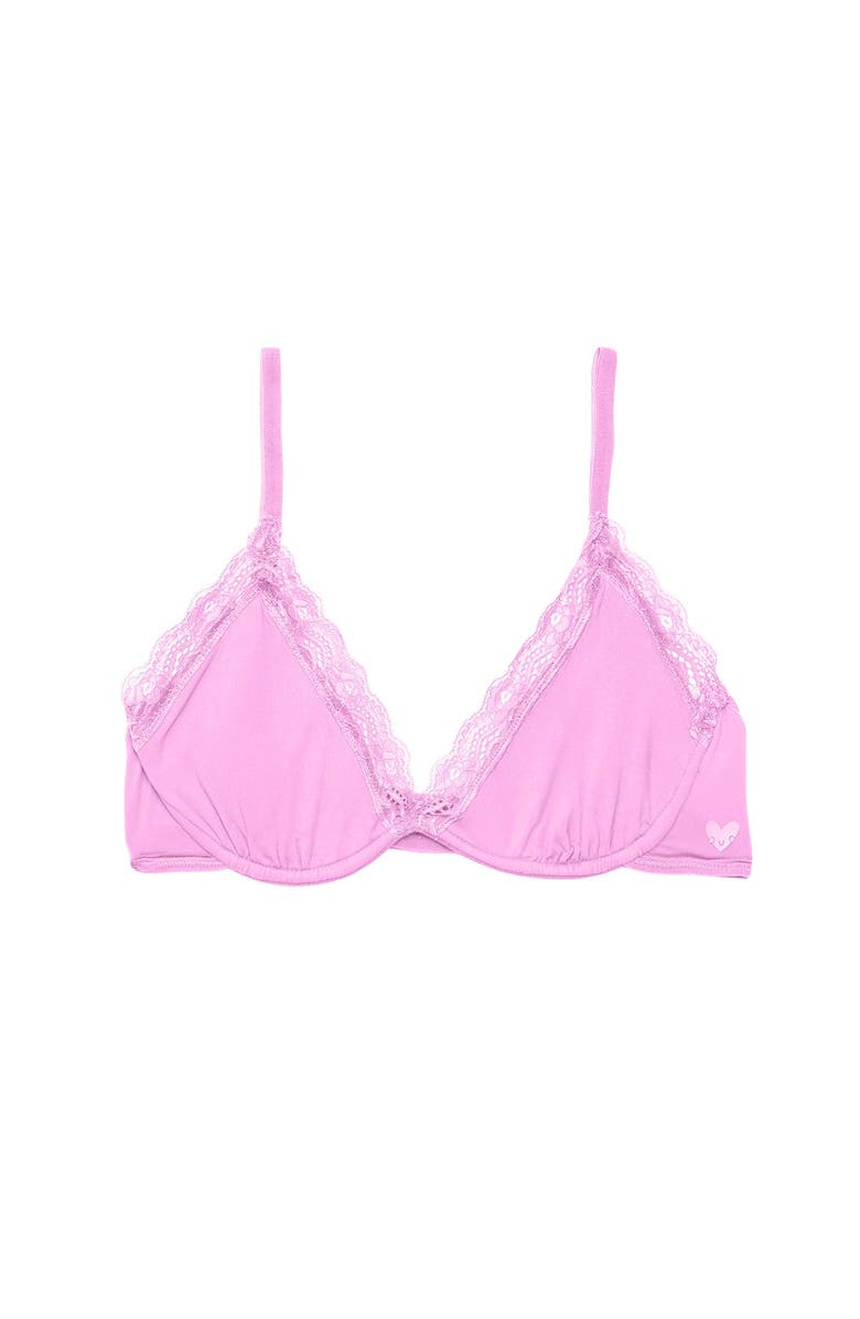 Cheeky Cherry Ultra Smooth Lace V Bralette, Main, color, 