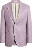 Peter Millar Hyperlight Soft Light Purple Mélange Silk & Linen Blend Sport Coat