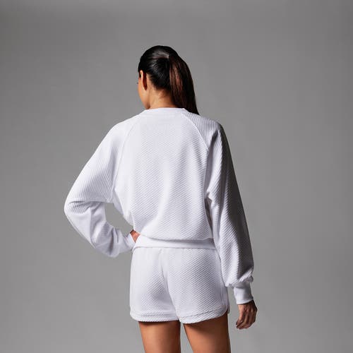 Tavi Ease Crew Terry Sweatshirt In White