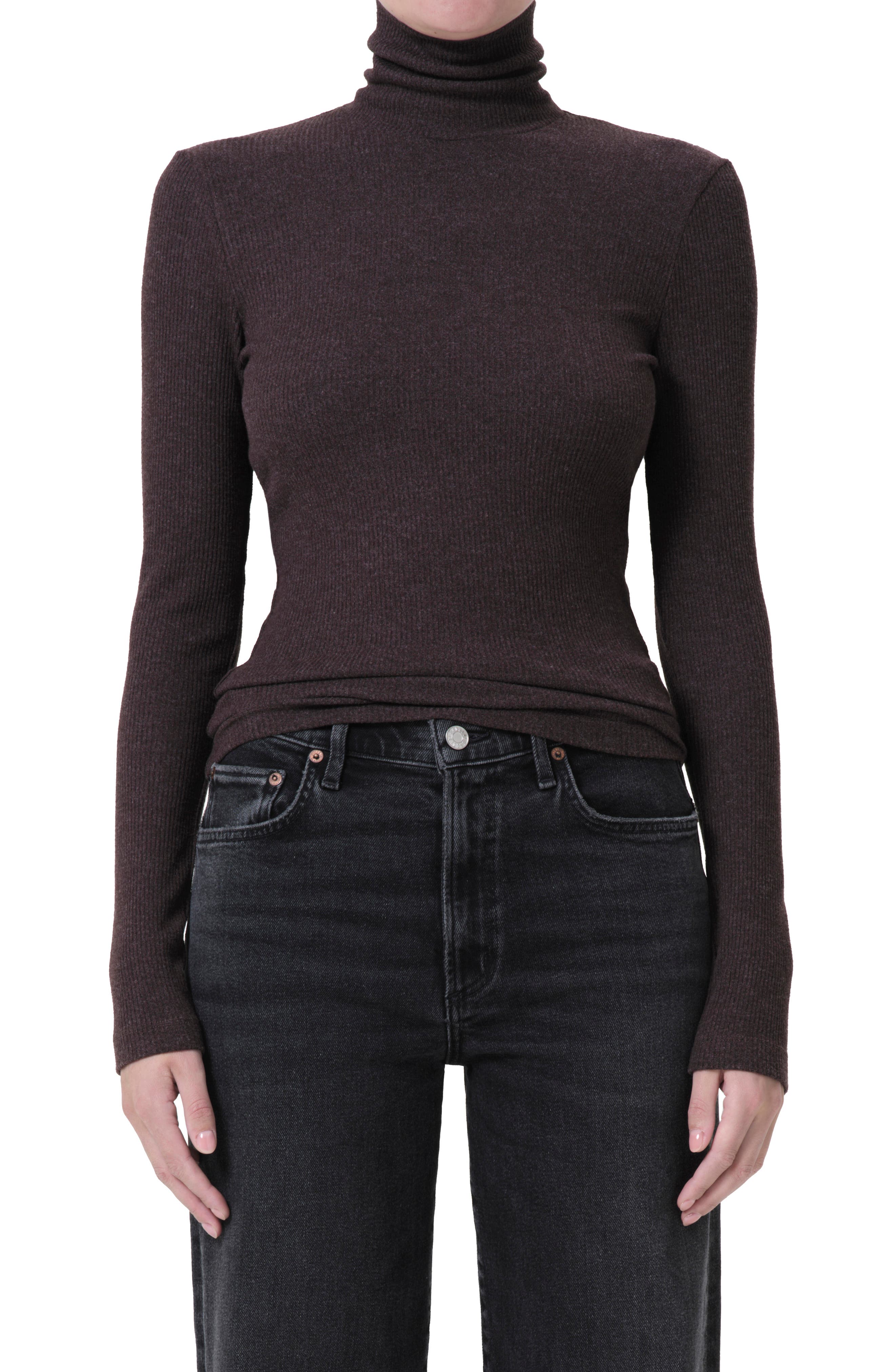 AGOLDE Pascale Rib Turtleneck Sweater