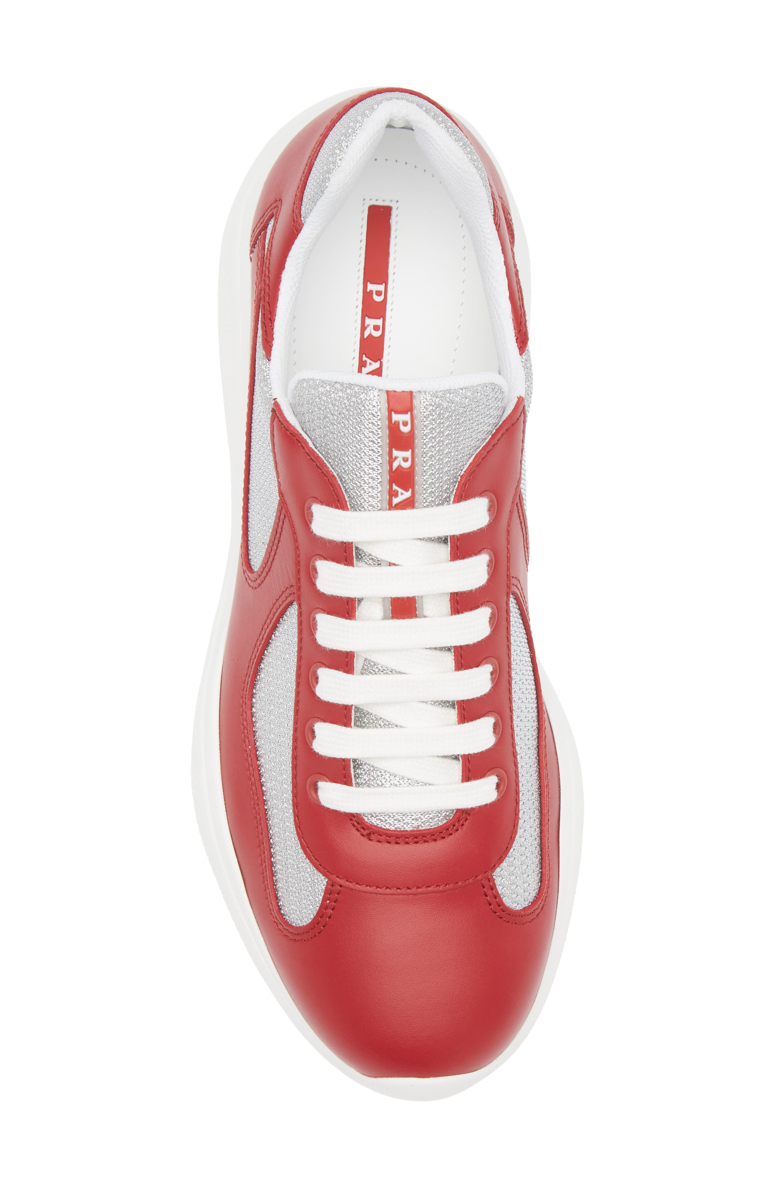 America's Cup Soft Bike Low Top Sneaker, Alternate, color, SCARLATTO/ ARGENTO