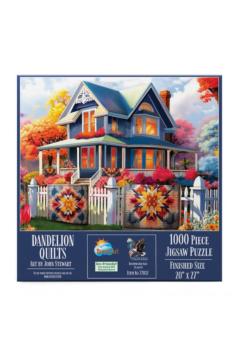 Dandelion Quilts 1000 piece Jigsaw Puzzle for Adults, Alternate, color, Multicolor