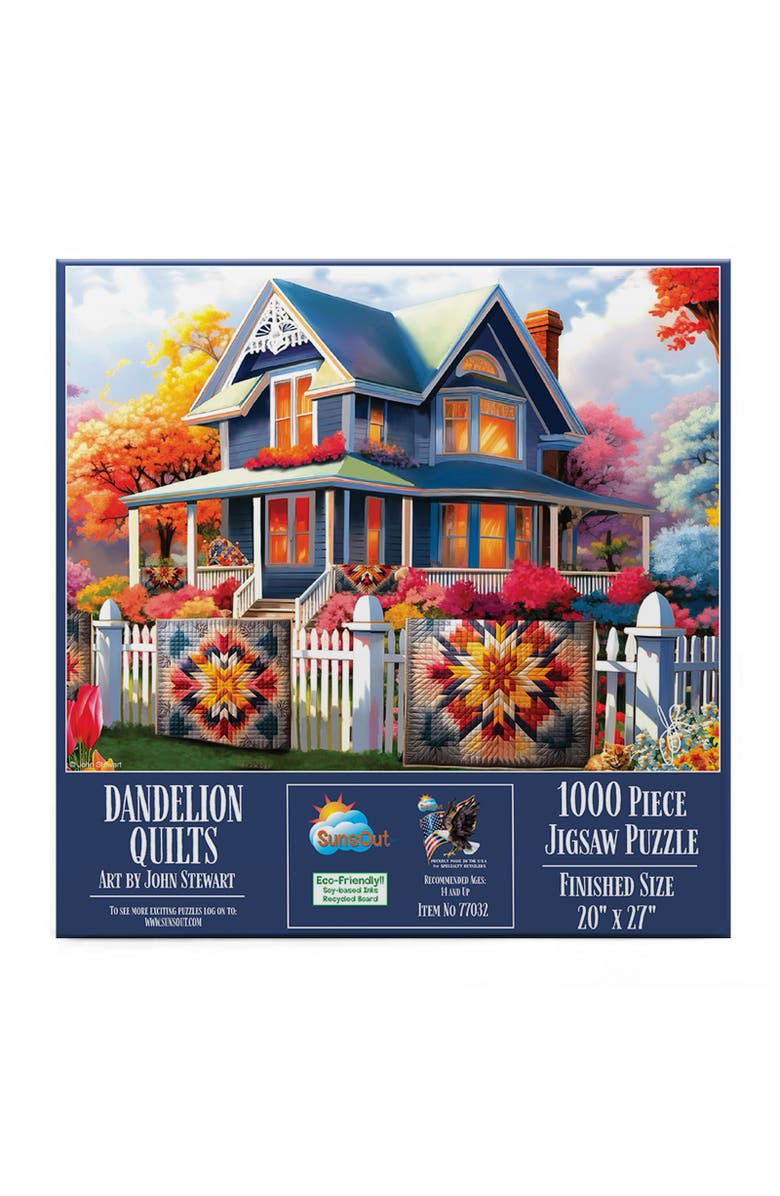 Sunsout Dandelion Quilts 1000 piece Jigsaw Puzzle for Adults, Alternate, color, Multicolor