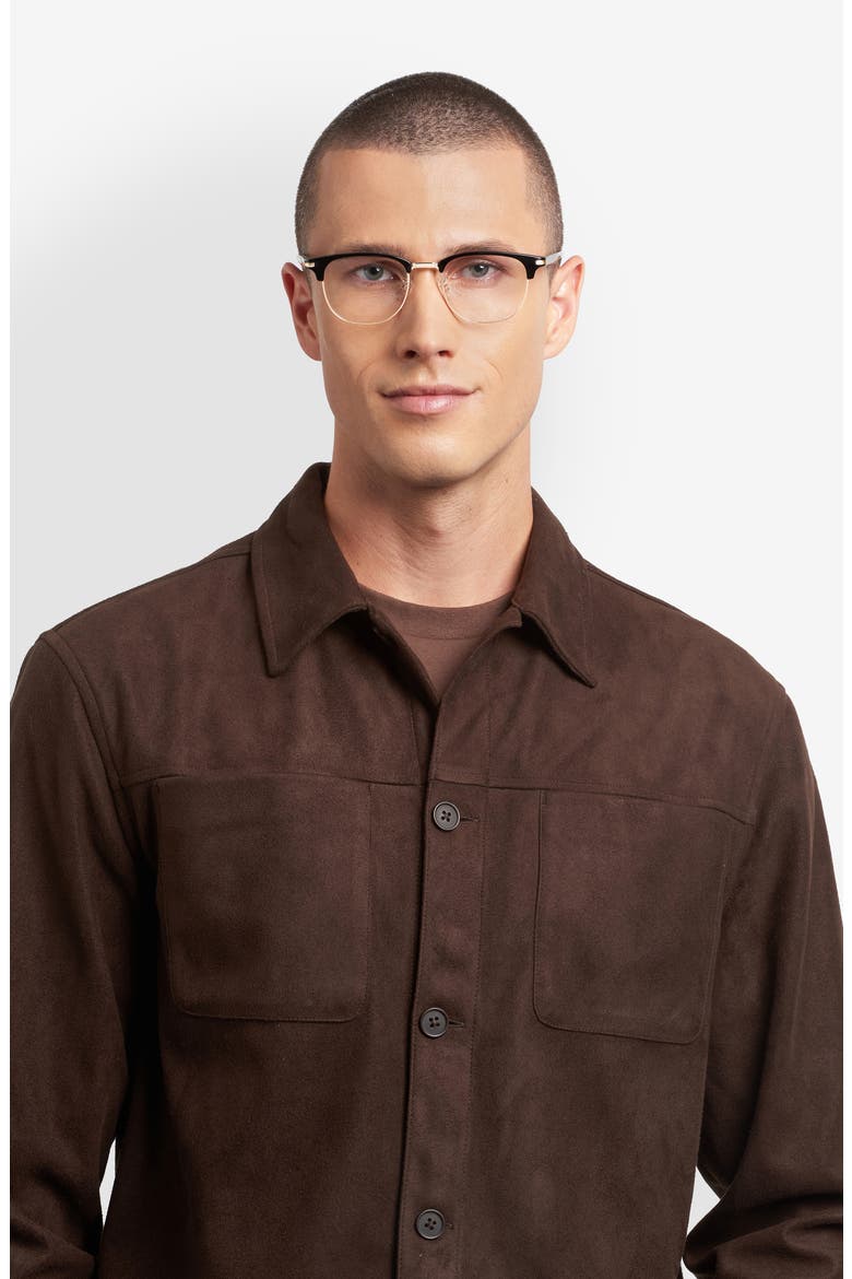 50mm Rectangular Optical Glasses, Alternate, color, BLACK GOLD