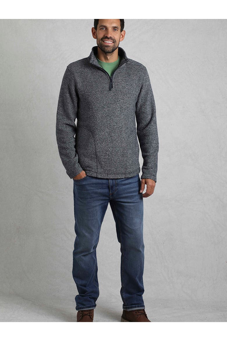 Laramie 1/4 Zip Snow Marl Fleece, Alternate, color, Navy