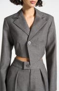 Manière De Voir Dina Asymmetric Tailored Cropped Blazer