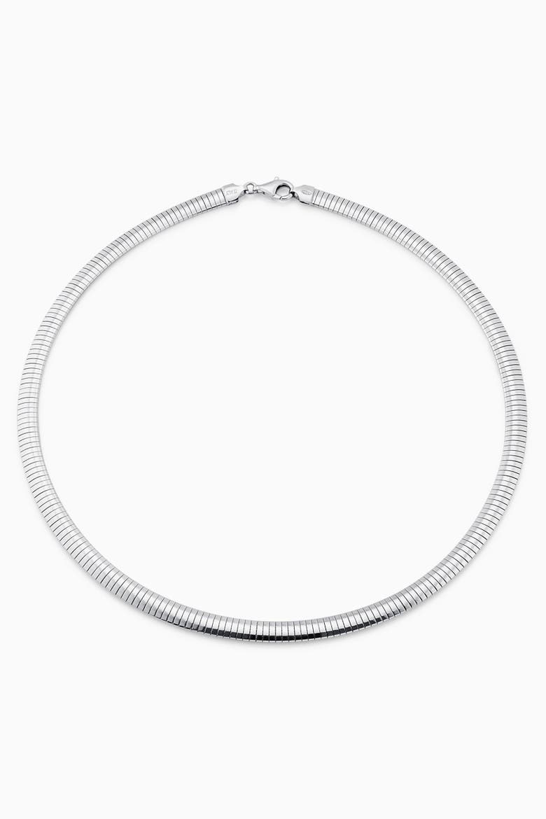 Sterling Silver Mega Omega Necklace, Main, color, Sterling Silver