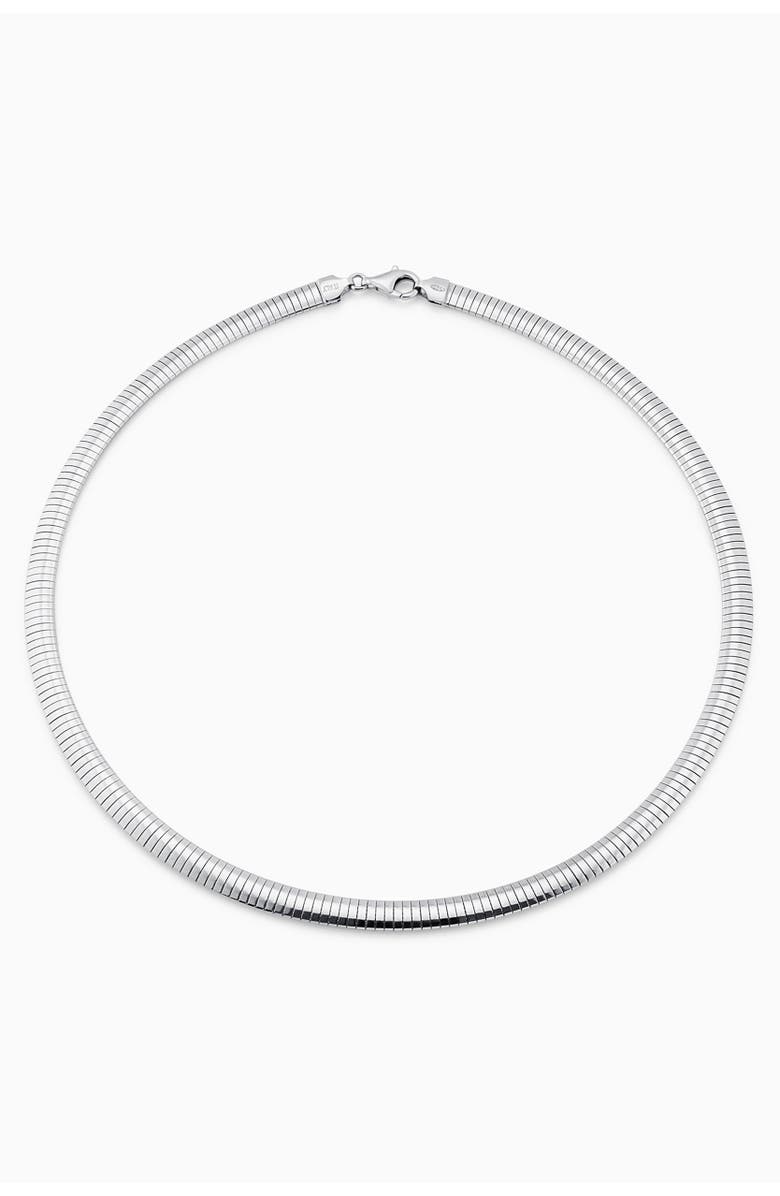 Oradina Sterling Silver Mega Omega Necklace, Main, color, Sterling Silver