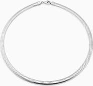 Oradina Sterling Silver Mega Omega Necklace