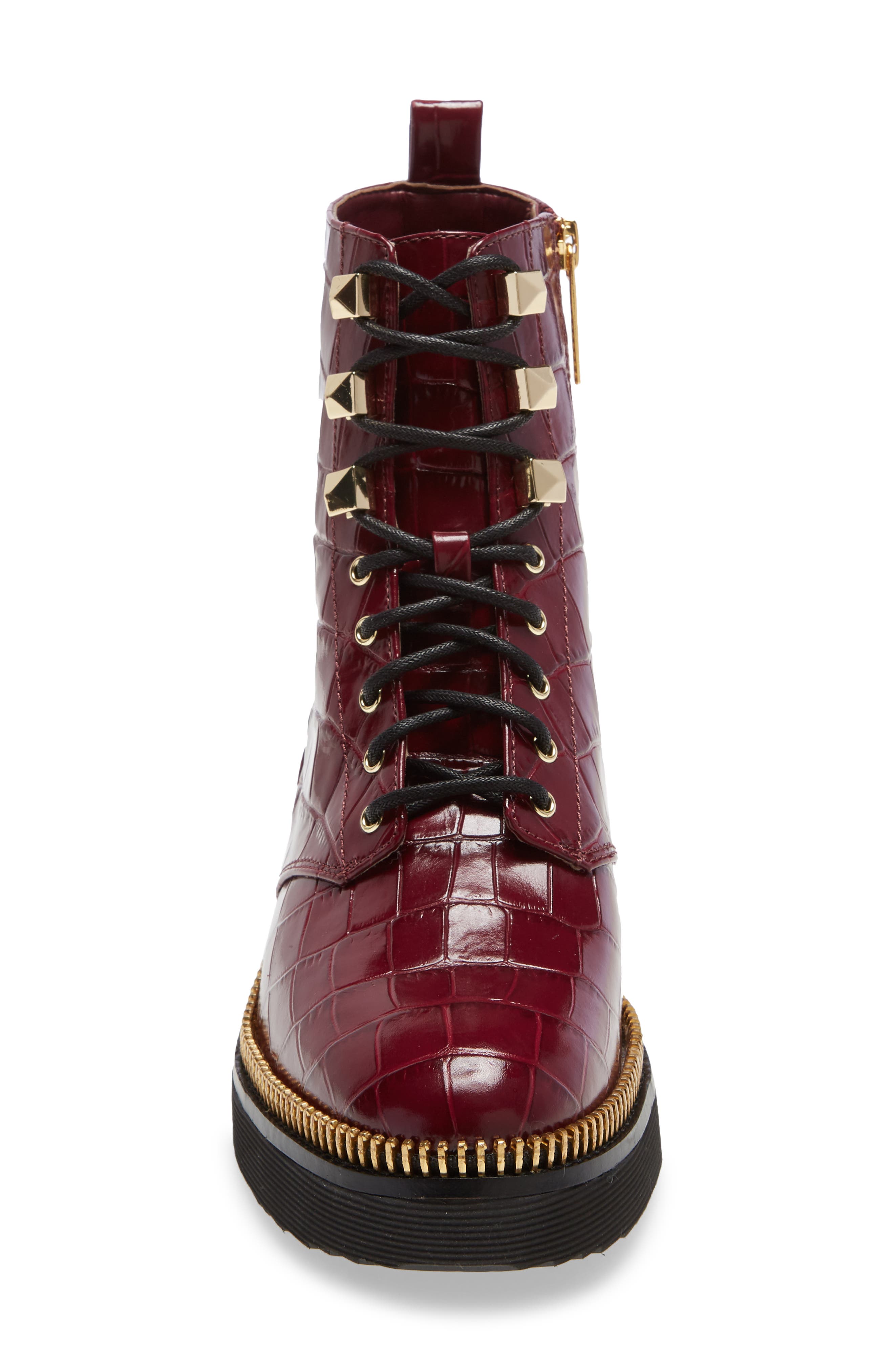MICHAEL Michael Kors Haskell Combat Boot, Alternate, color, Dark Berry