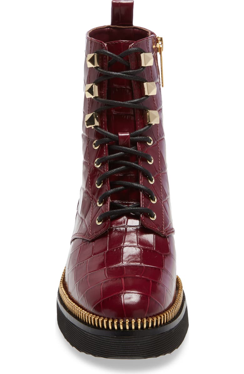 MICHAEL Michael Kors Haskell Combat Boot, Alternate, color, Dark Berry
