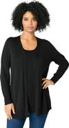 Roaman's Plus Size Drop Needle Cardigan Lightweight Sweater Knit