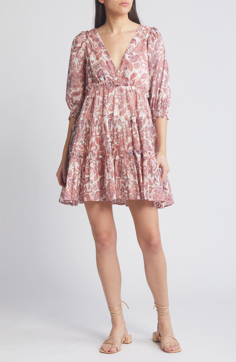 Cleobella Lavinia Organic Cotton Voile Minidress, Main, color,