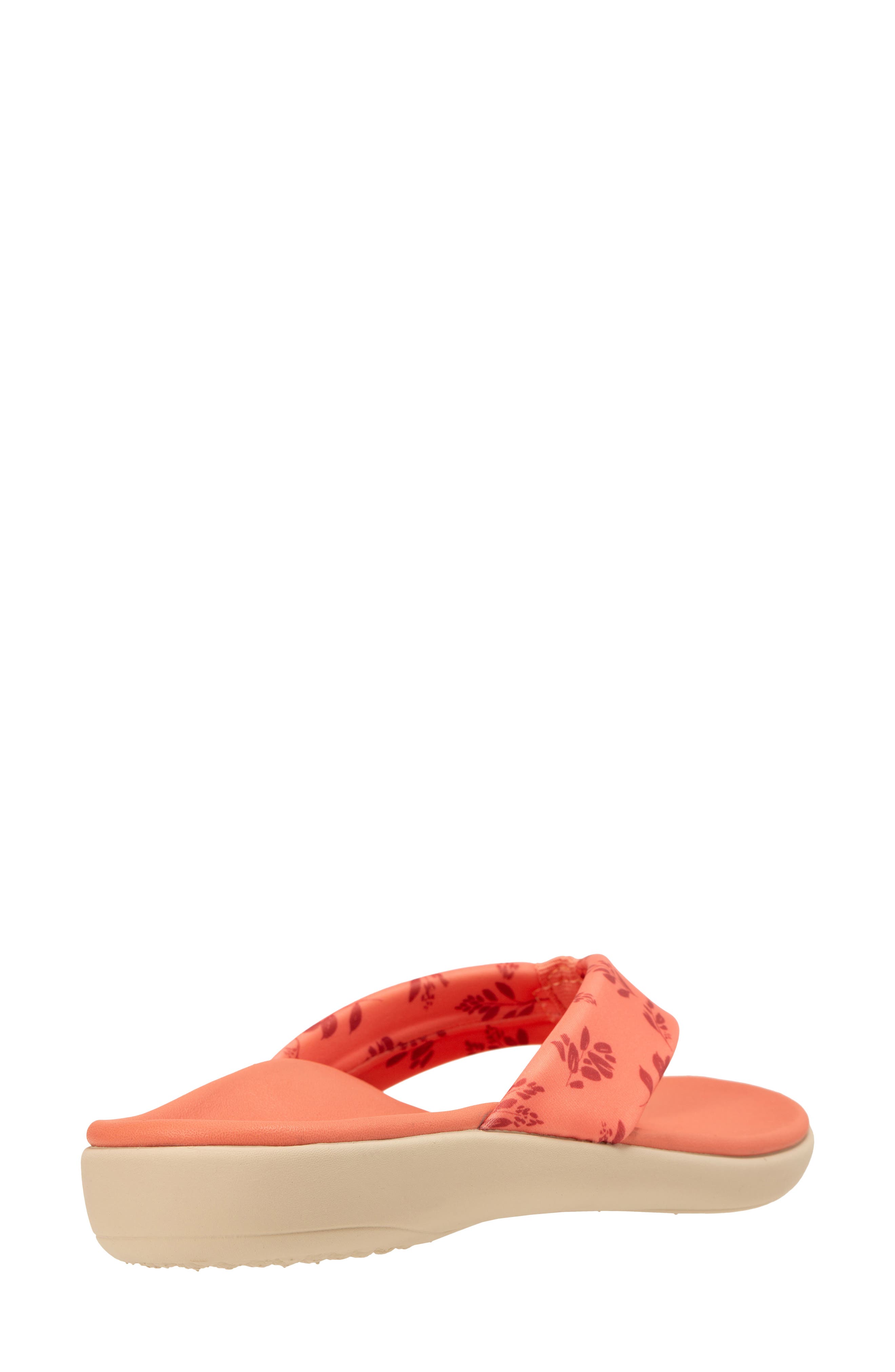 Dahlia Botanical Orthotic Flip Flop, Alternate, color, CRABAPPLE