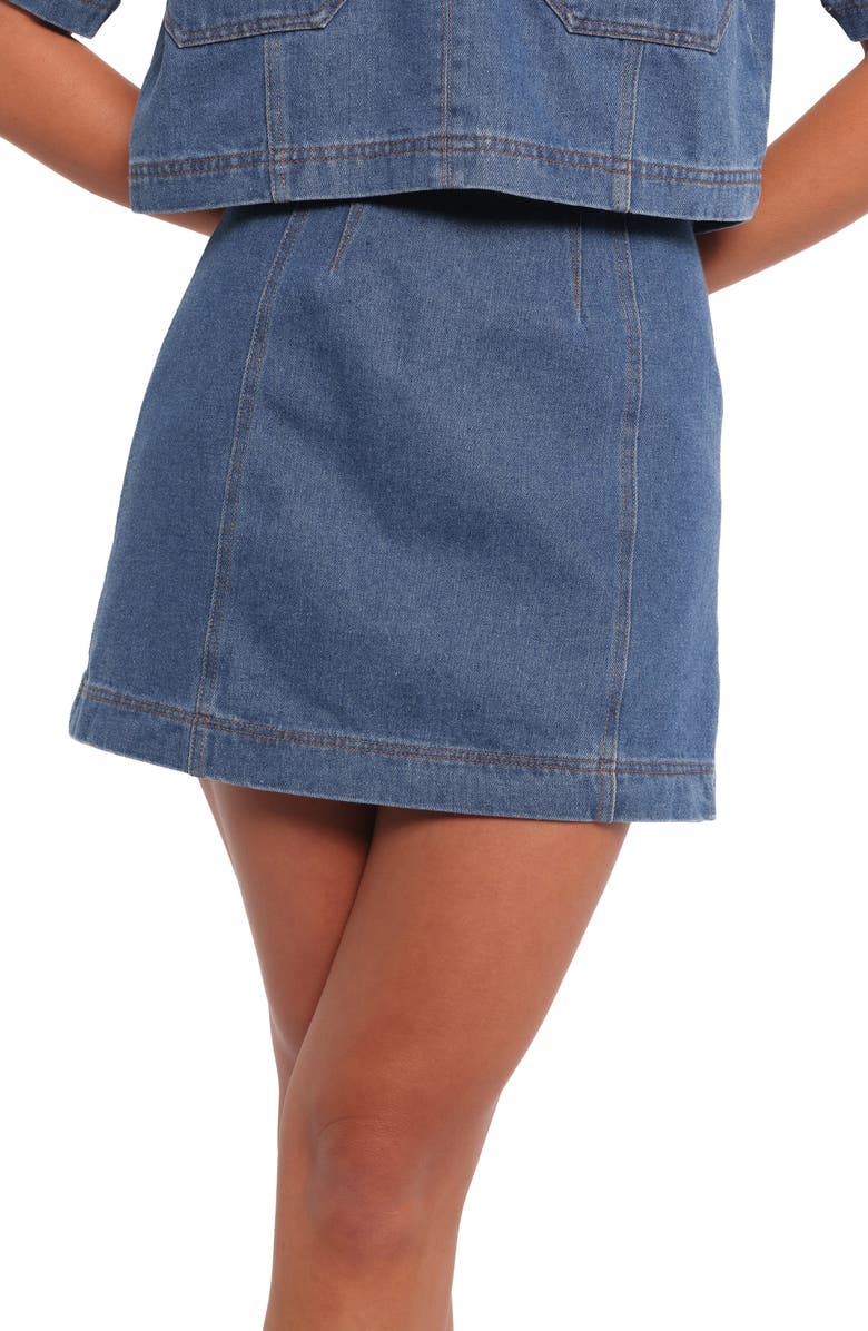 Petal & Pup Cera Denim Crop Top & Miniskirt Set, Alternate, color,