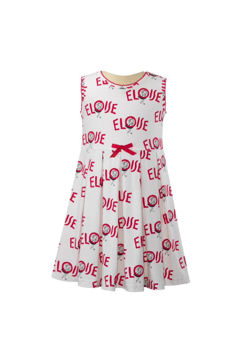 Eloise Logo Jersey Dress, Main, color, White
