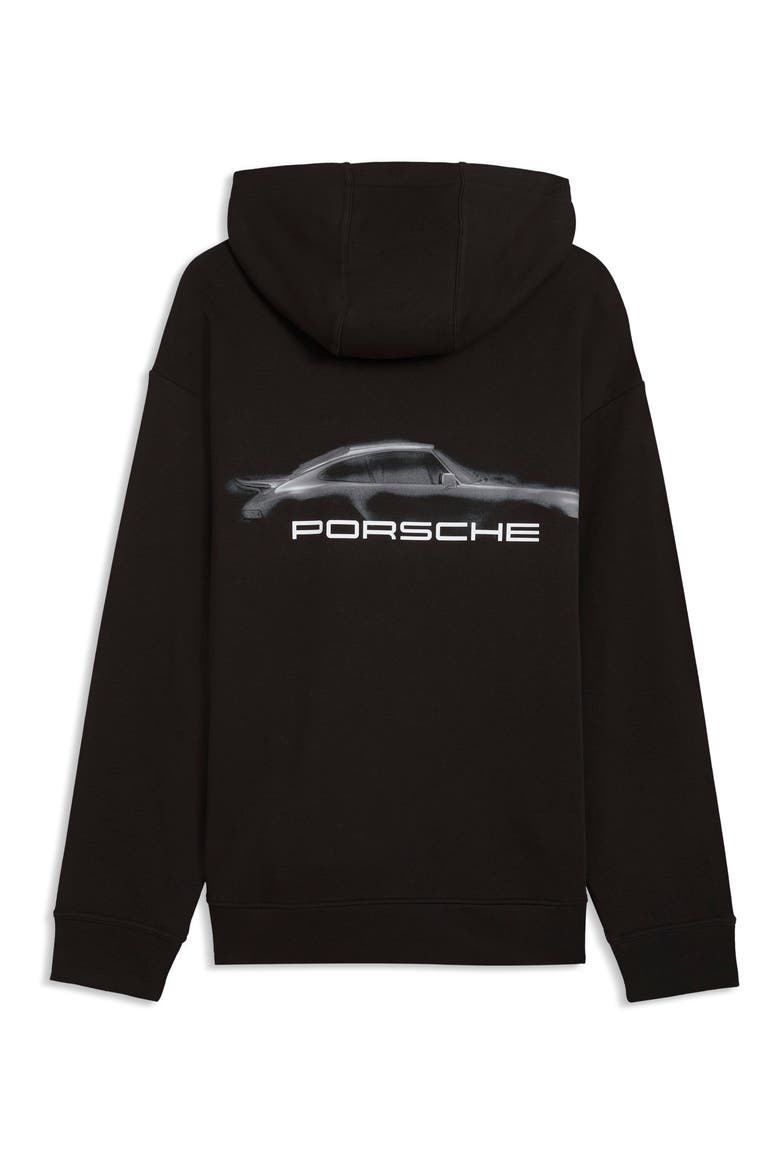 Porsche League Graphic Hoodie, Alternate, color, PUMA BLACK