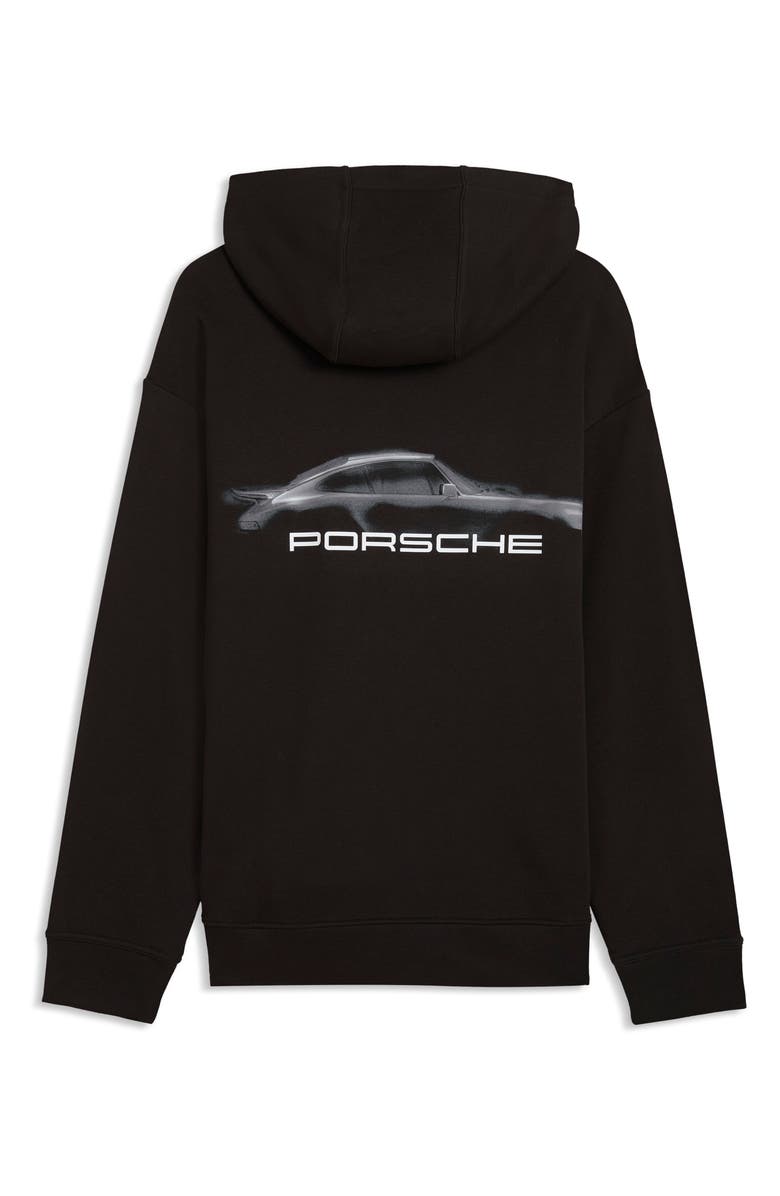 PUMA Porsche League Graphic Hoodie, Alternate, color, Puma Black
