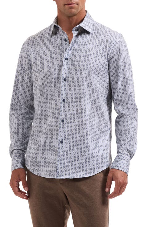 James OoohCotton® Geo Print Button-Up Shirt