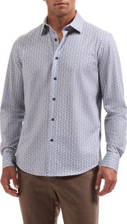 Bugatchi James OoohCotton® Geo Print Button-Up Shirt
