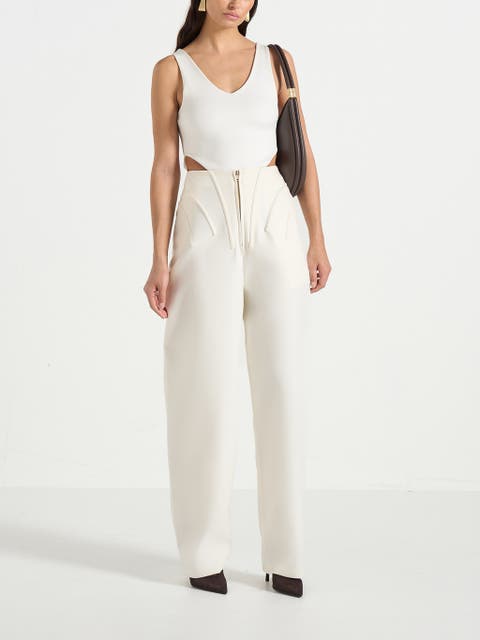 Rena High Waisted Corset Sculptural Trousers