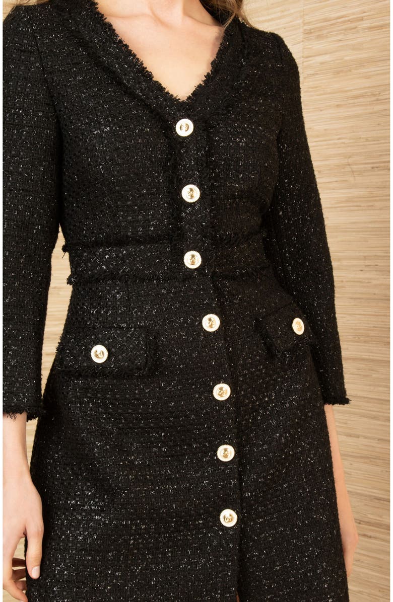 Hale Bob Elina Boucle Tweed Dress, Alternate, color, 