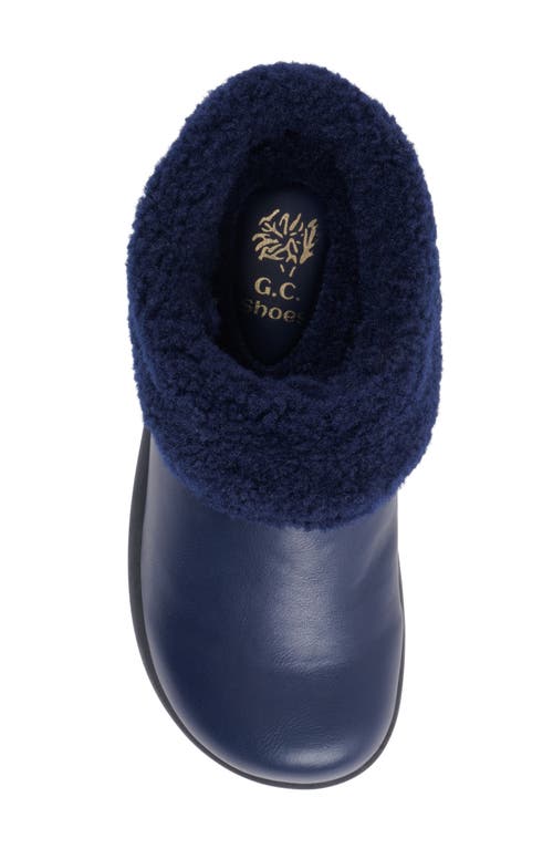 Gc Shoes Shari Faux Shearling Lined Mule In Blue