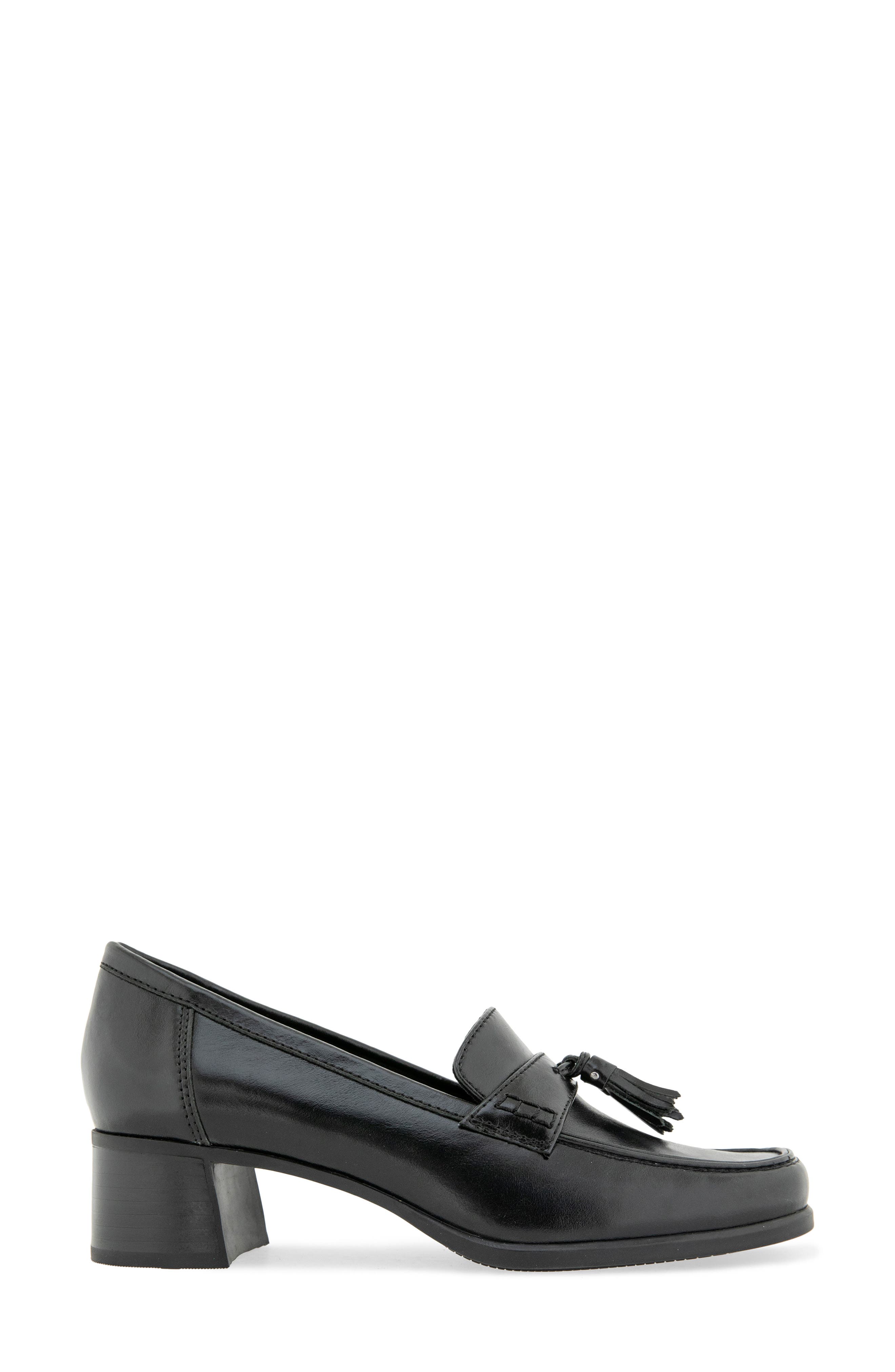 Skarlet Leather Loafer Pump, Alternate, color, BLACK LEATHER