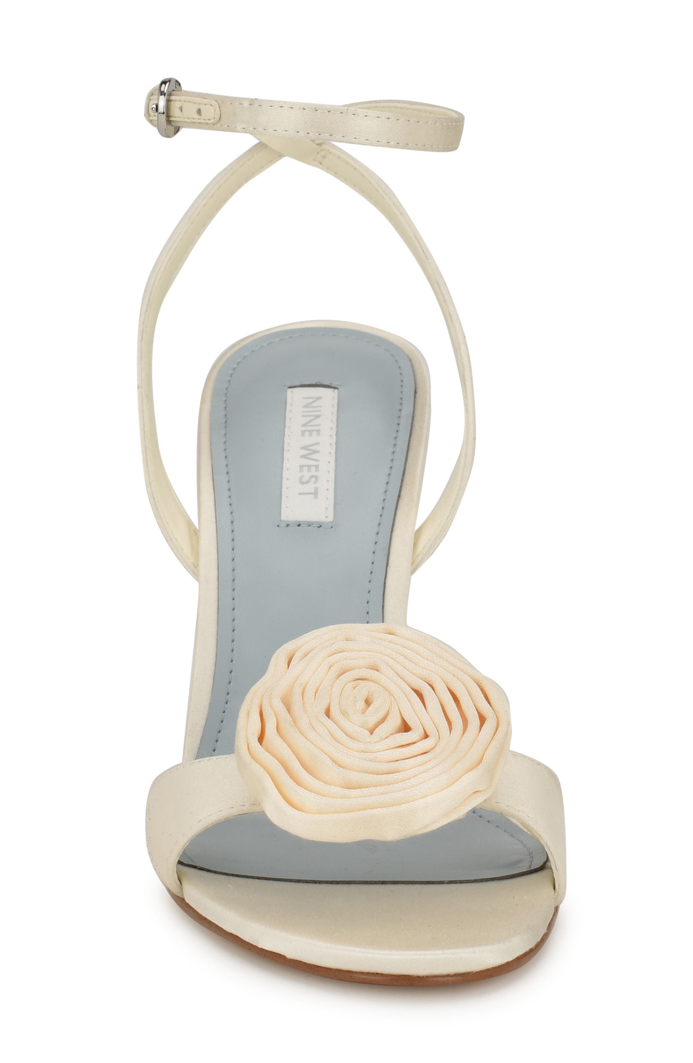 Nine West Neve Bridal Ankle Strap Sandal, Alternate, color, Ivory