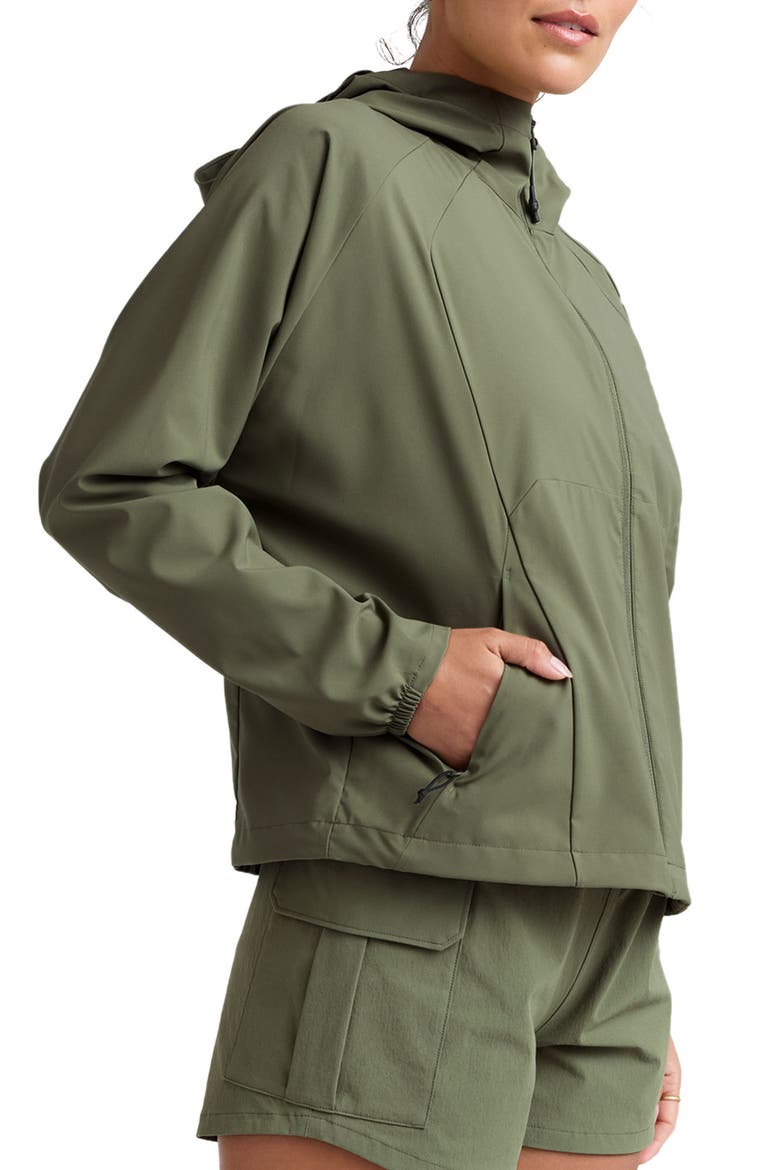 Cross Country Packable Jacket, Alternate, color, OLIVE BRANCH
