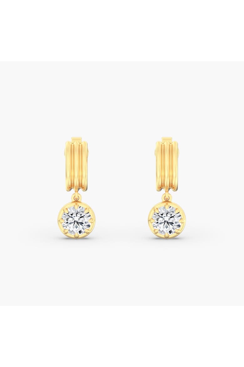 Round Aura Drop Lab Diamond in 14K Gold, Main, color, Yellow Gold