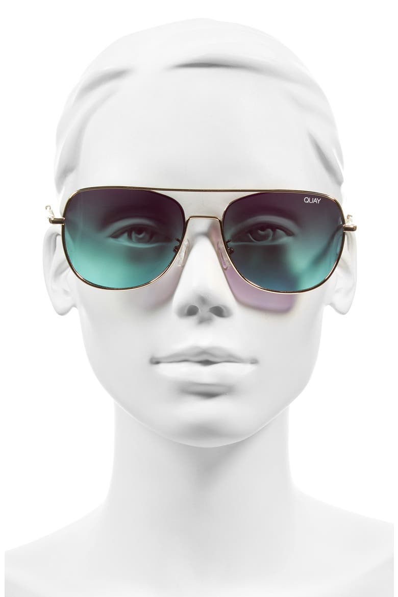 Australia 'Running Riot' 58mm Aviator Sunglasses, Alternate, color, GOLD/ PINK