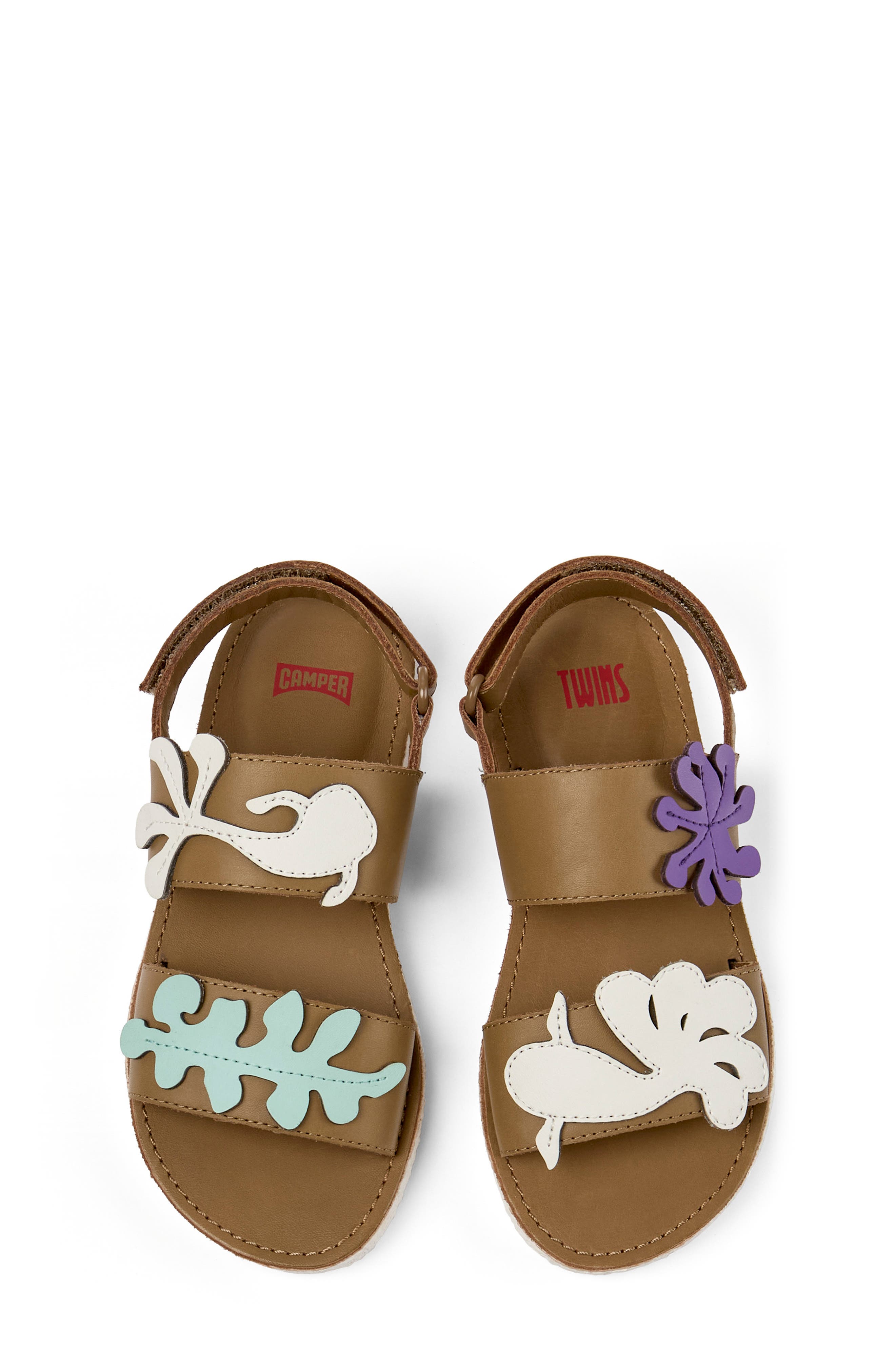 Kids' Miko Twins Sandal, Alternate, color, MEDIUM BROWN