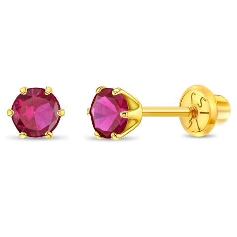 14k Classic Prong Solitaire Earrings
