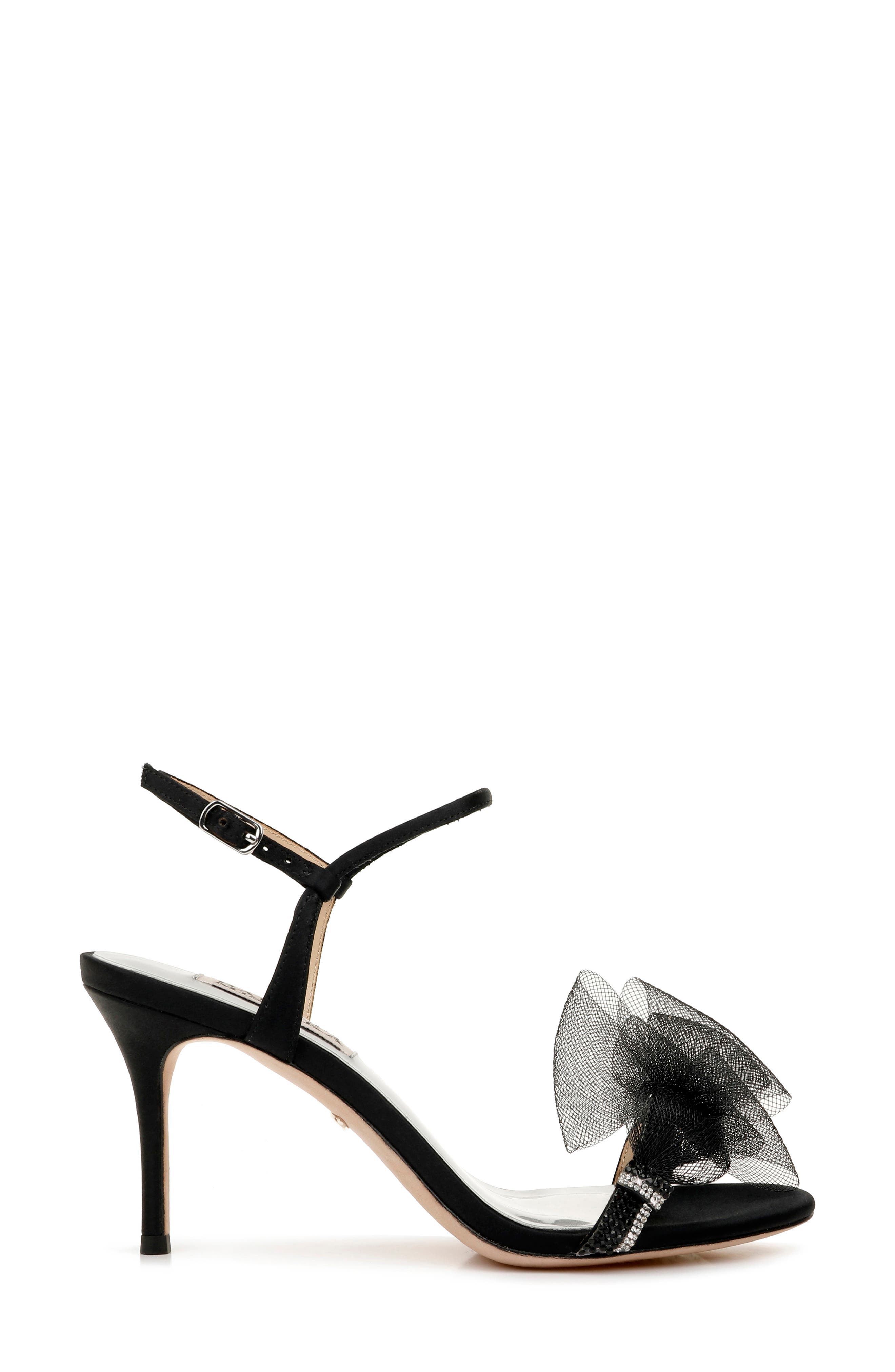Badgley Mischka Collection Janie Embellished Tulle Sandal, Alternate, color, 