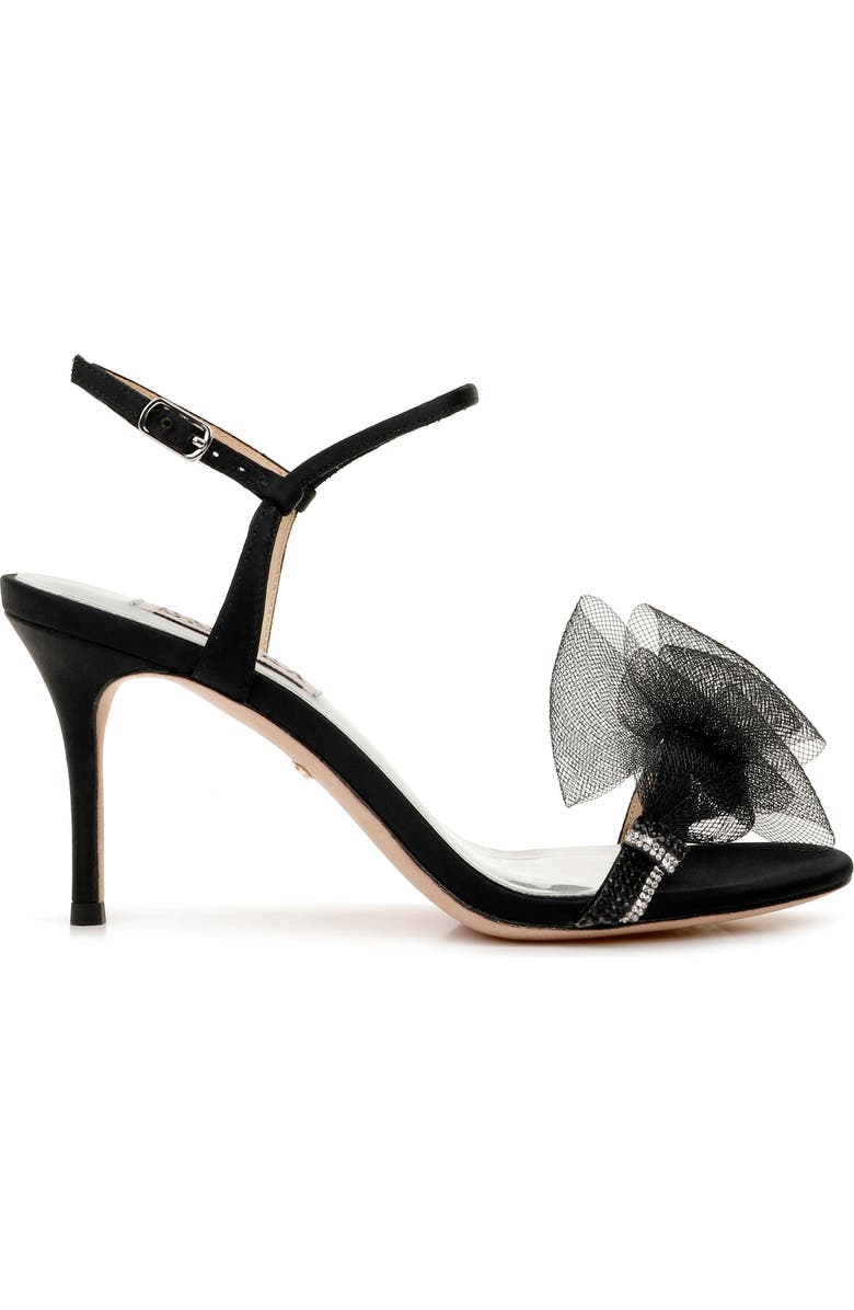 Badgley Mischka Collection Janie Embellished Tulle Sandal, Alternate, color,