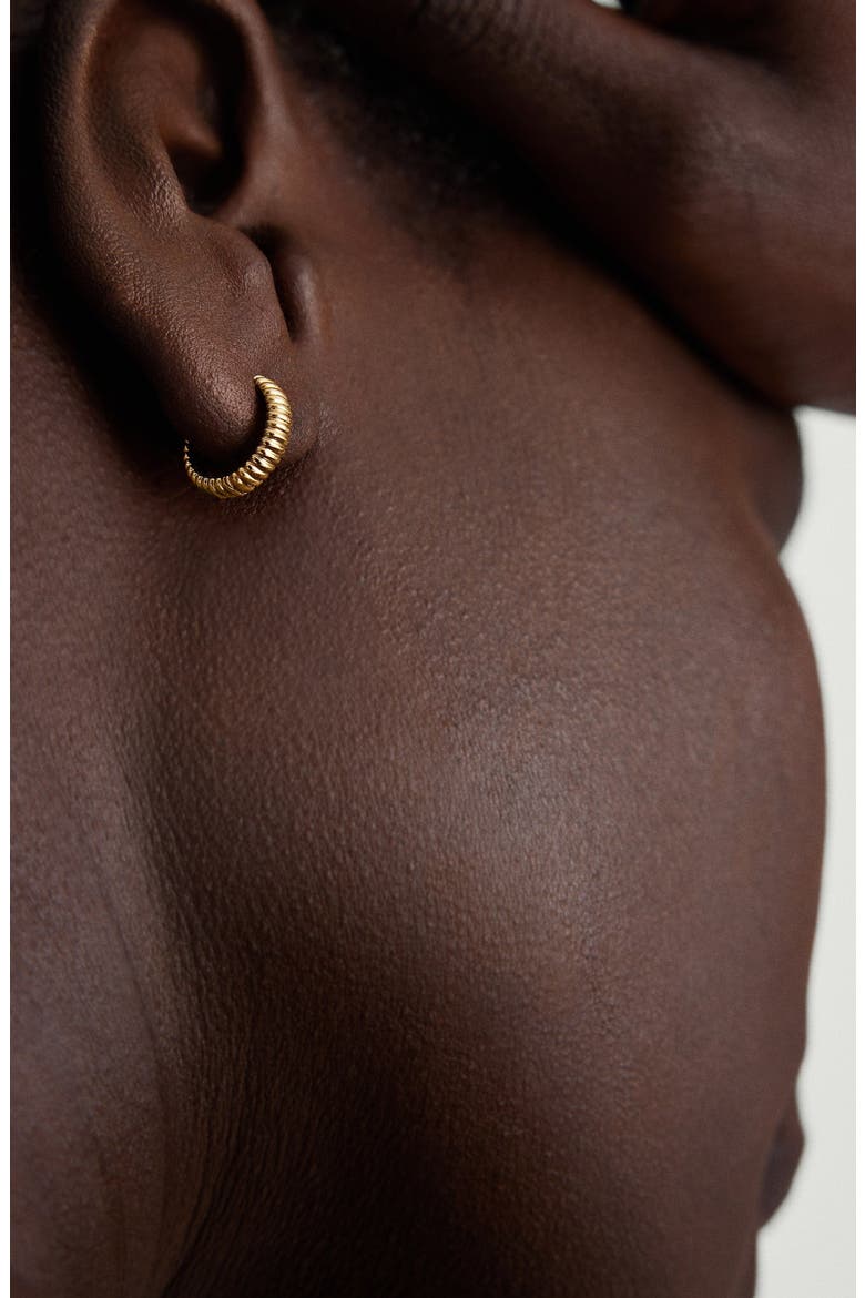 Textured Huggie Hoops, Alternate, color, 18k Gold Vermeil