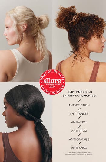 10-Pack Assorted Skinny Silk Scrunchies $100 Value